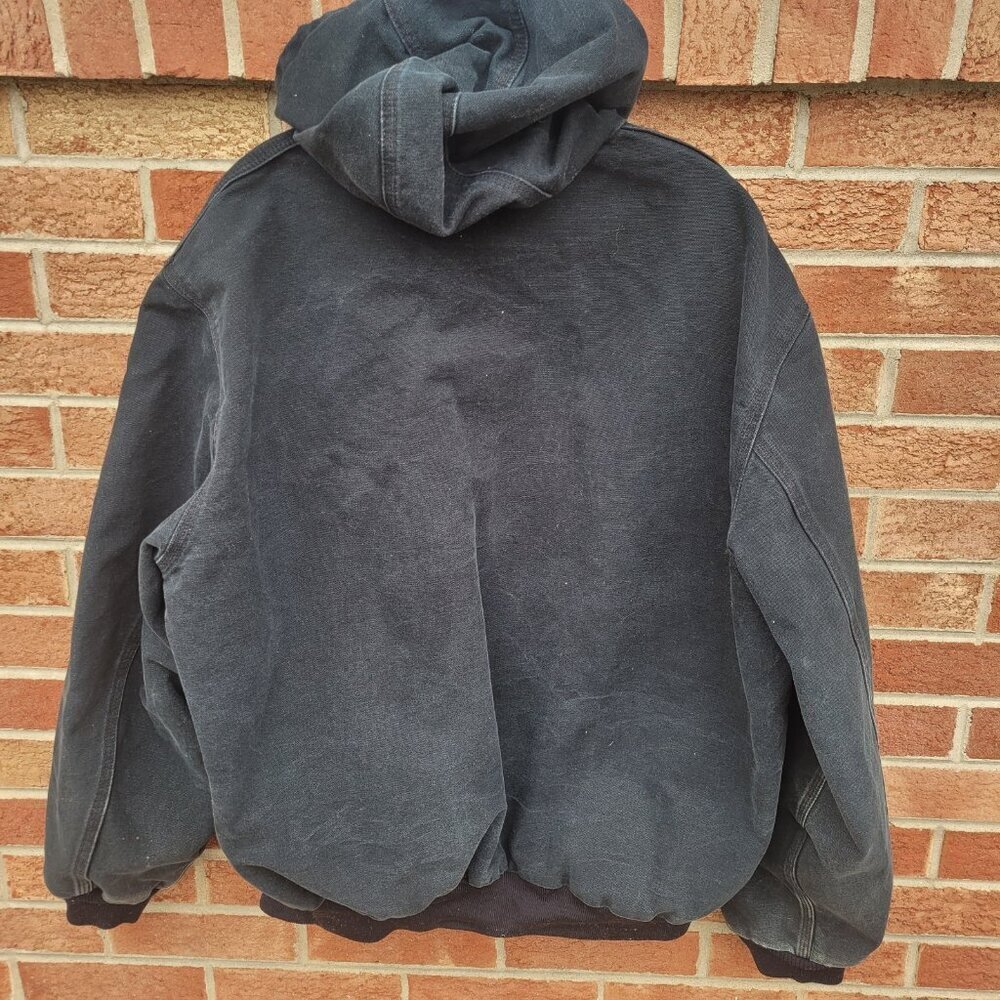 Vintage Carhartt Jacket Men's Size XL Green Canvas Hooded Work Jacket - Picture 2 of 11
